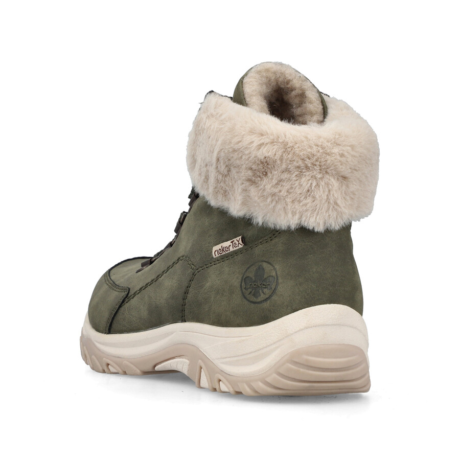 bottes élastiques vertes pour femmes rieker m9610-54