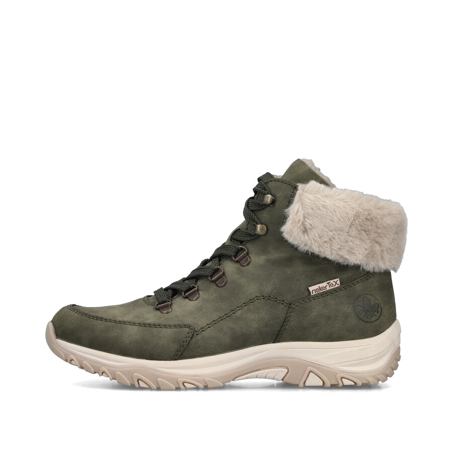 bottes élastiques vertes pour femmes rieker m9610-54