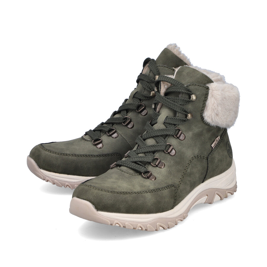 bottes élastiques vertes pour femmes rieker m9610-54