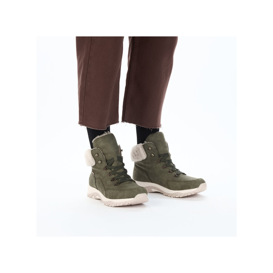 bottes élastiques vertes pour femmes rieker m9610-54