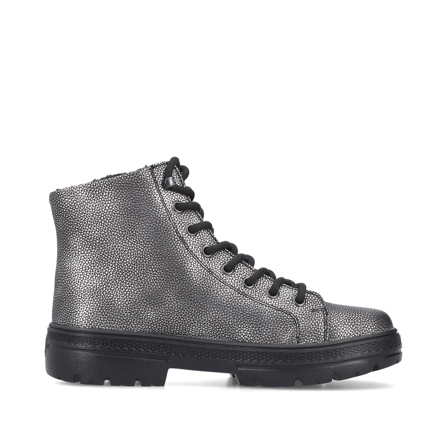 bottes zippées argentplatine pour femmes rieker n0031-90