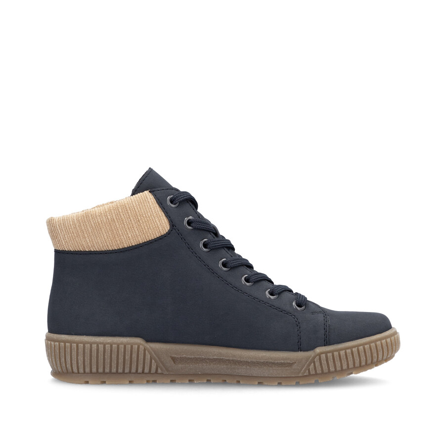 bottes bleues à fermeture éclair pour femmes rieker n0709-15