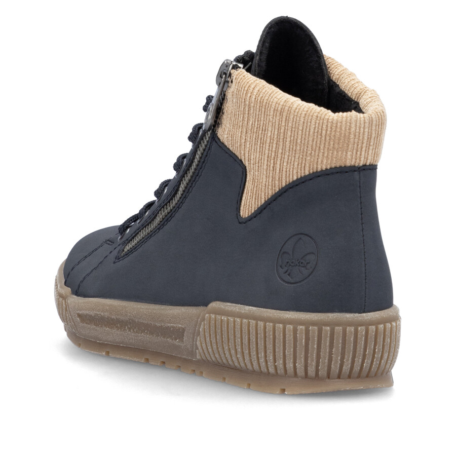 bottes bleues à fermeture éclair pour femmes rieker n0709-15