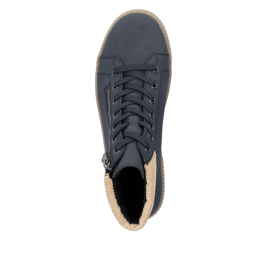 bottes bleues à fermeture éclair pour femmes rieker n0709-15