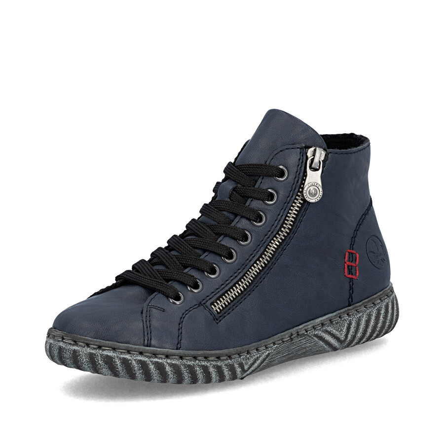 bottes bleues à fermeture éclair pour femmes rieker n0921-14