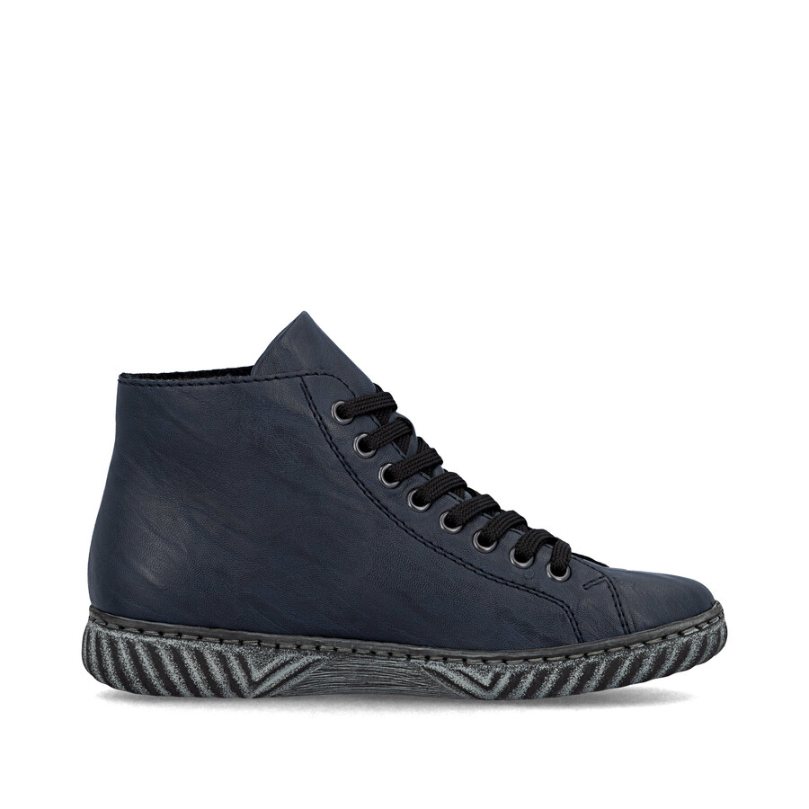 bottes bleues à fermeture éclair pour femmes rieker n0921-14