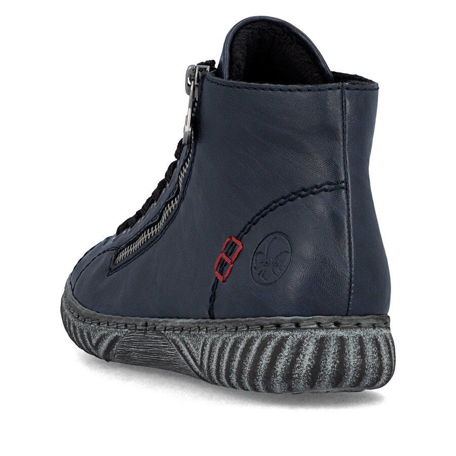 bottes bleues à fermeture éclair pour femmes rieker n0921-14