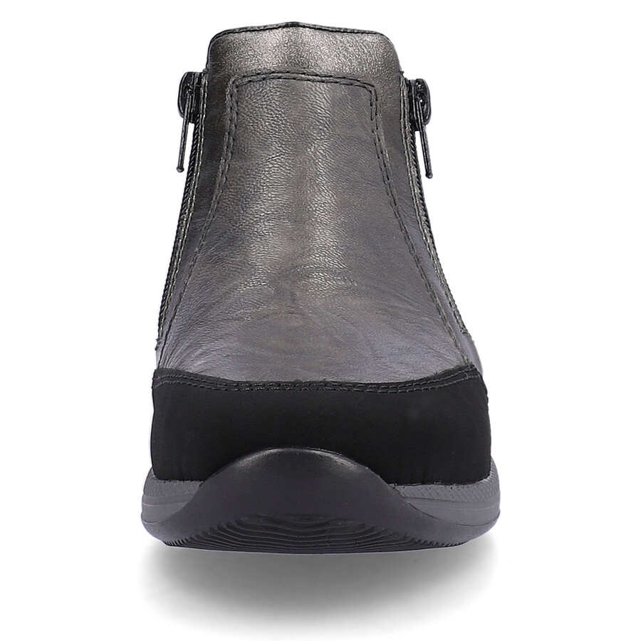 bottes grises à fermeture éclair pour femmes rieker n1152-42