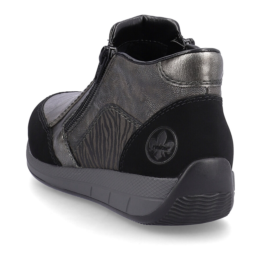 bottes grises à fermeture éclair pour femmes rieker n1152-42