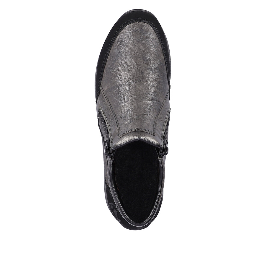 bottes grises à fermeture éclair pour femmes rieker n1152-42