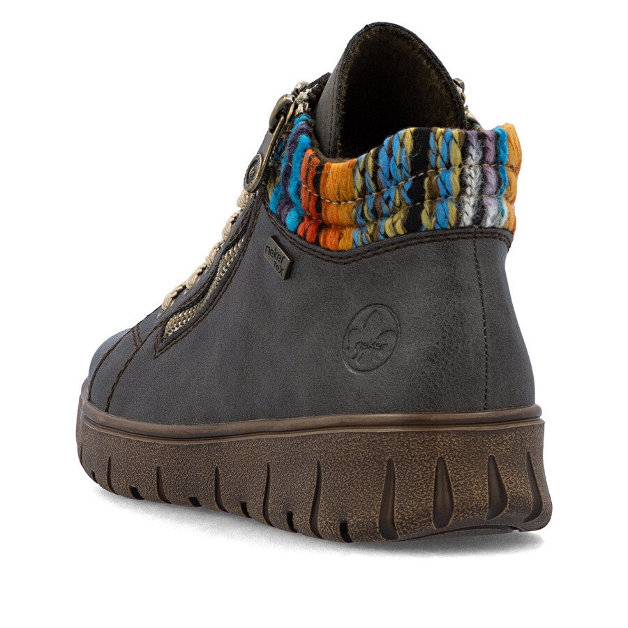 bottes grises à fermeture éclair pour femmes rieker n1305-45