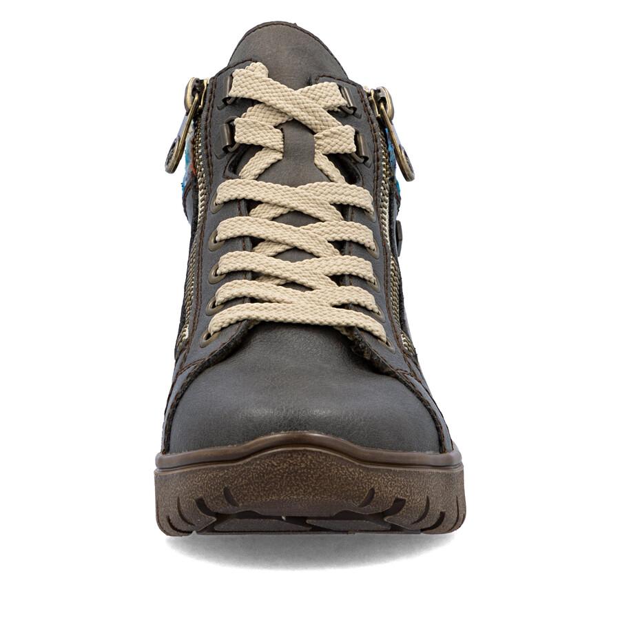 bottes grises à fermeture éclair pour femmes rieker n1305-45