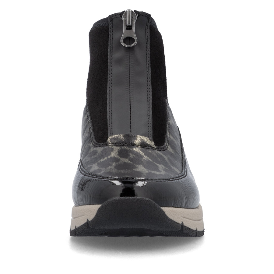 bottes noires à fermeture éclair pour femmes rieker n9362-00