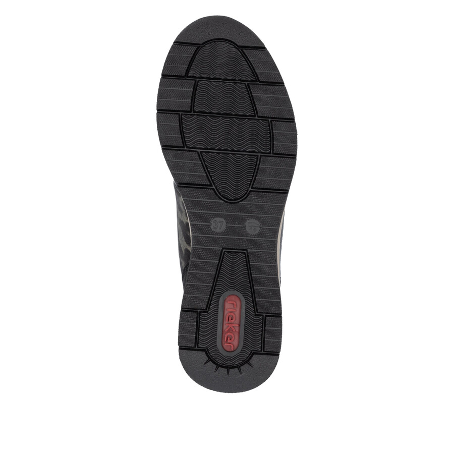 bottes noires à fermeture éclair pour femmes rieker n9362-00