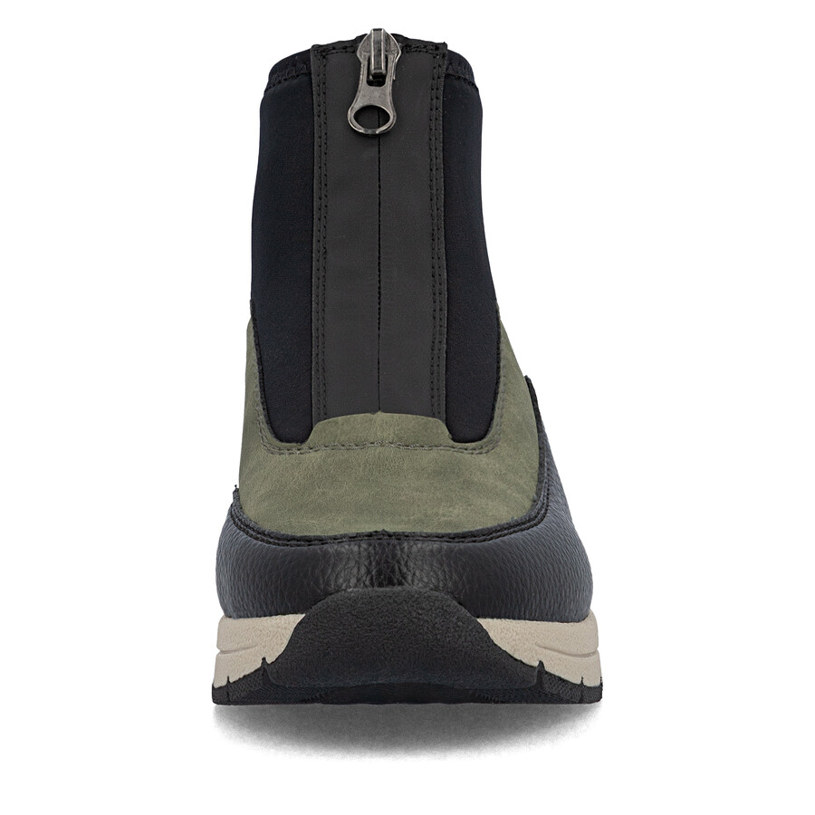 bottes vertes à fermeture éclair pour femmes rieker n9362-54