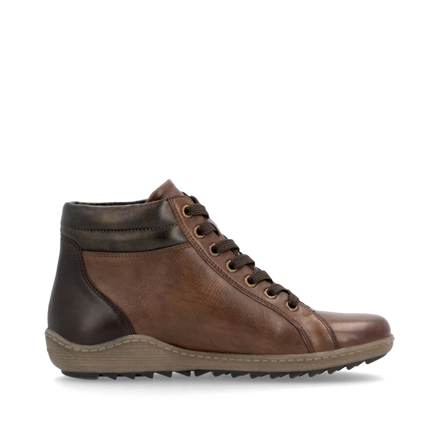 bottes marron à fermeture éclair pour femmes remonte r1458-22