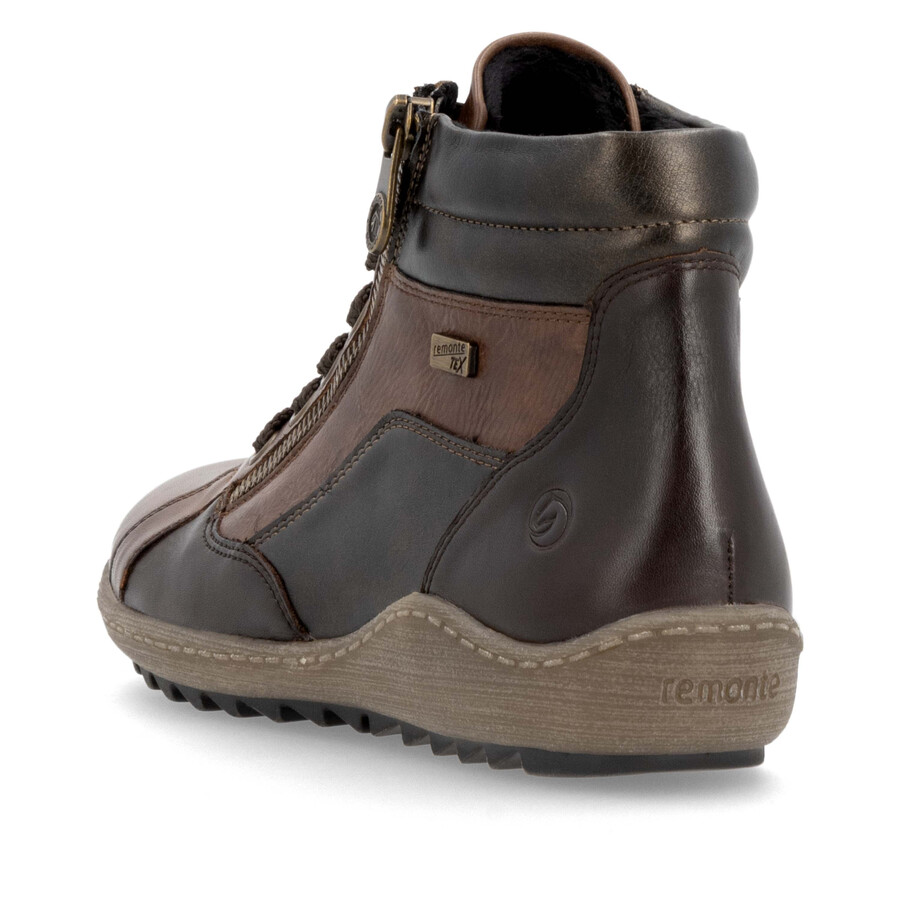 bottes marron à fermeture éclair pour femmes remonte r1458-22