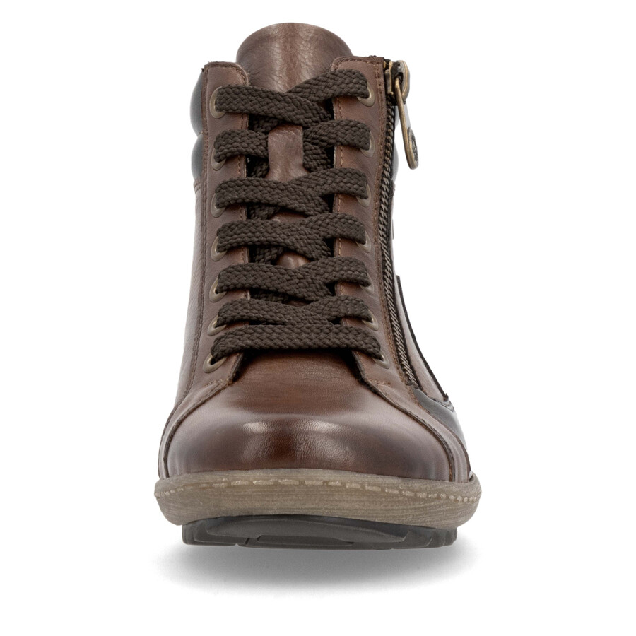 bottes marron à fermeture éclair pour femmes remonte r1458-22