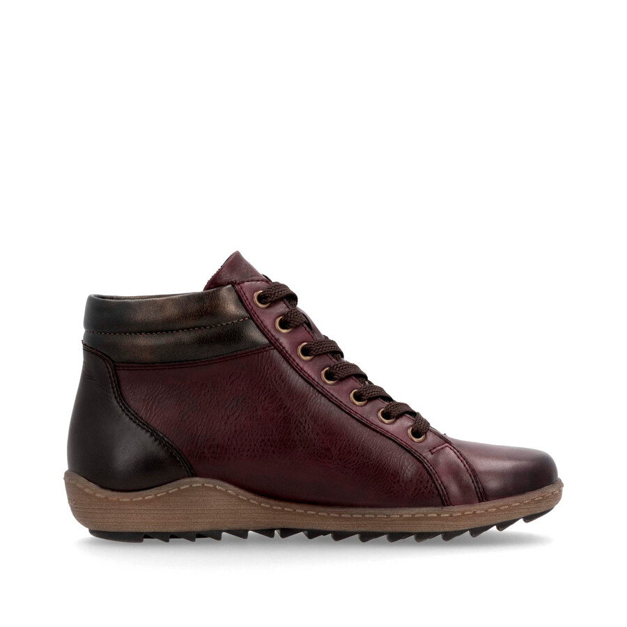 bottes rouges à fermeture éclair pour femmes remonte r1458-35