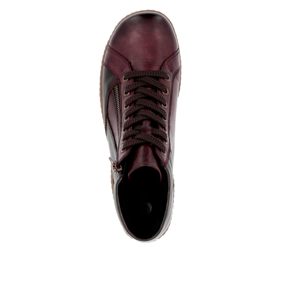 bottes rouges à fermeture éclair pour femmes remonte r1458-35