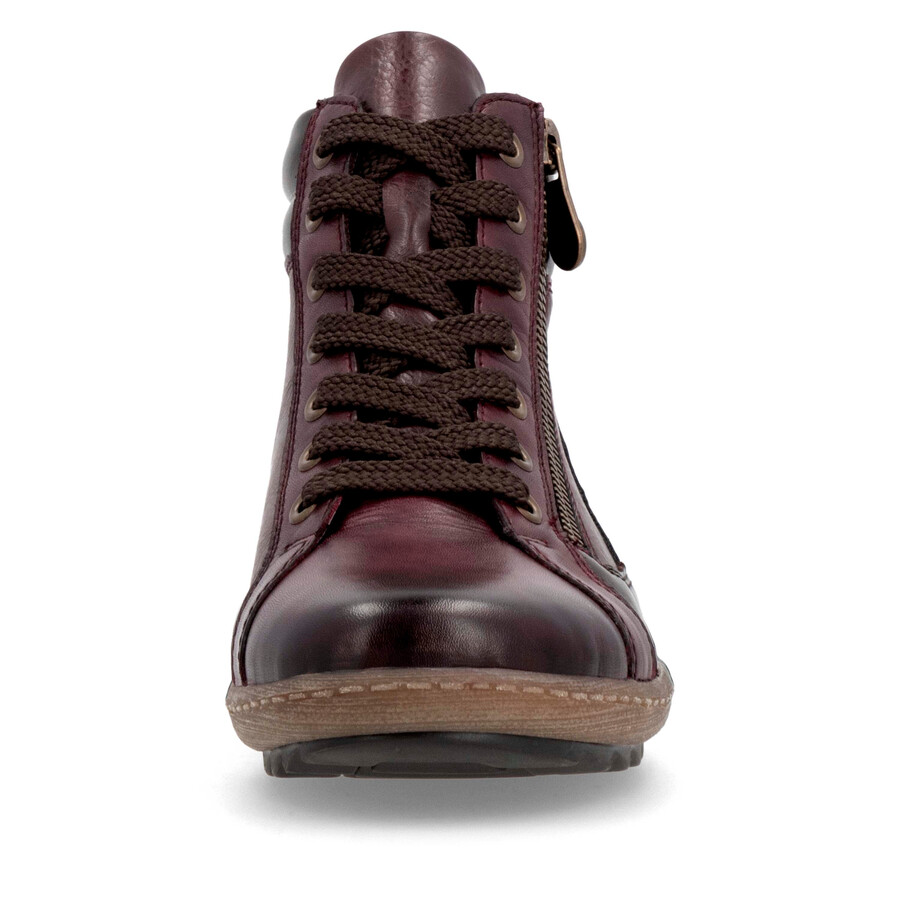 bottes rouges à fermeture éclair pour femmes remonte r1458-35