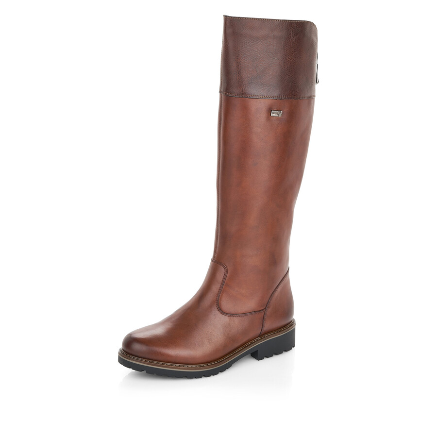 bottes marron à fermeture éclair pour femmes remonte r6581-22