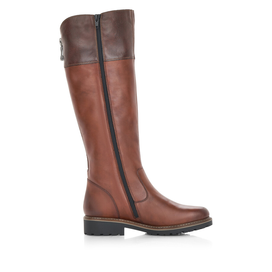 bottes marron à fermeture éclair pour femmes remonte r6581-22