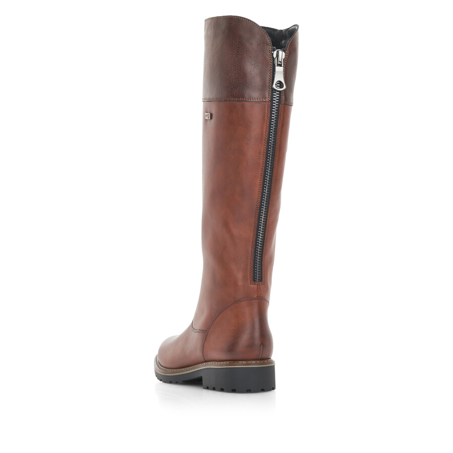 bottes marron à fermeture éclair pour femmes remonte r6581-22