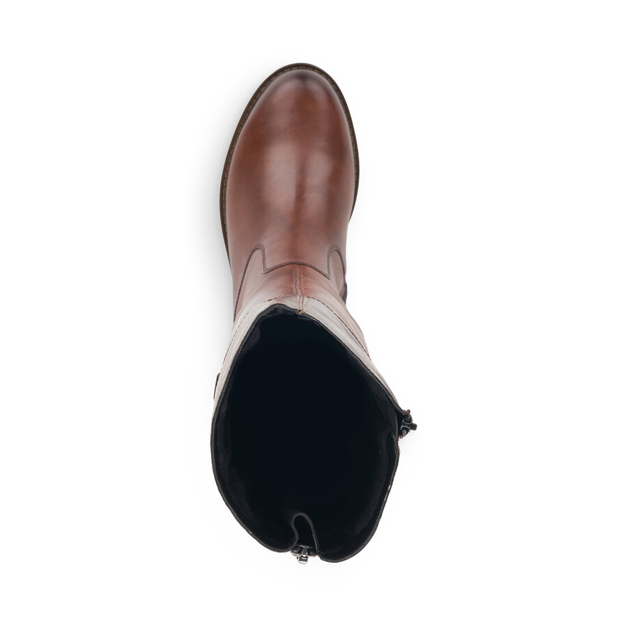 bottes marron à fermeture éclair pour femmes remonte r6581-22