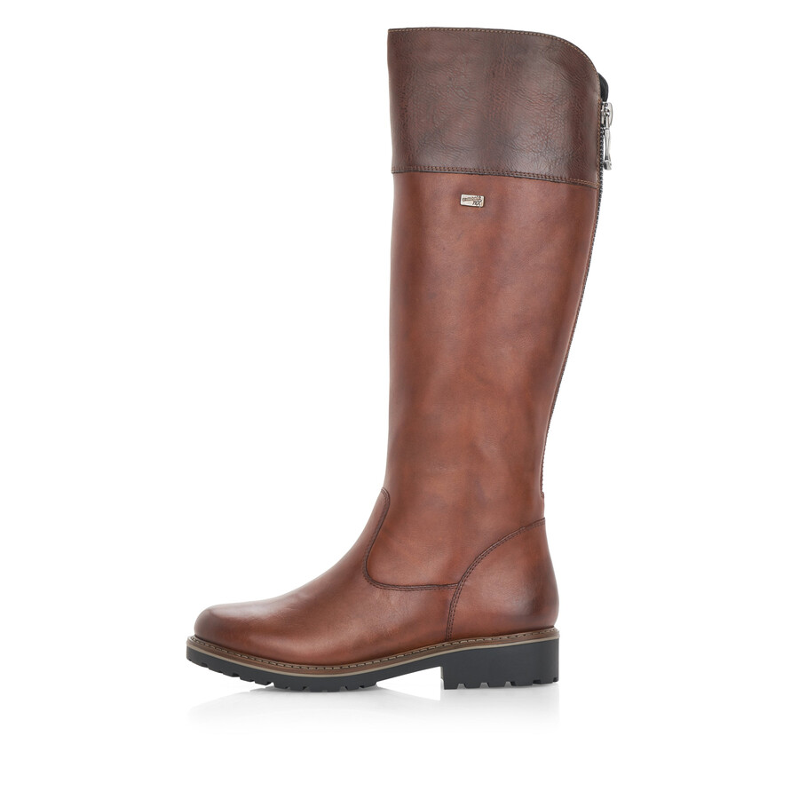 bottes marron à fermeture éclair pour femmes remonte r6581-22