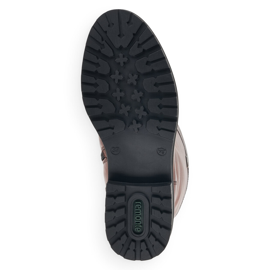 bottes marron à fermeture éclair pour femmes remonte r6581-22