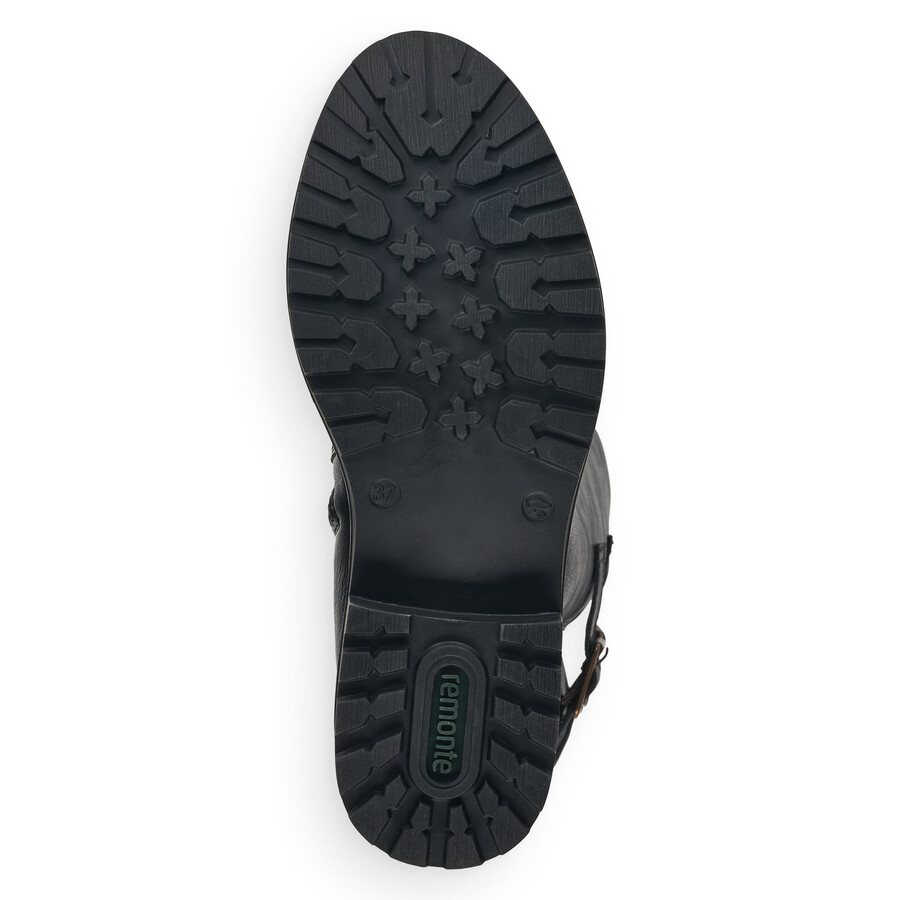 bottes noires à fermeture éclair pour femmes remonte r6590-01