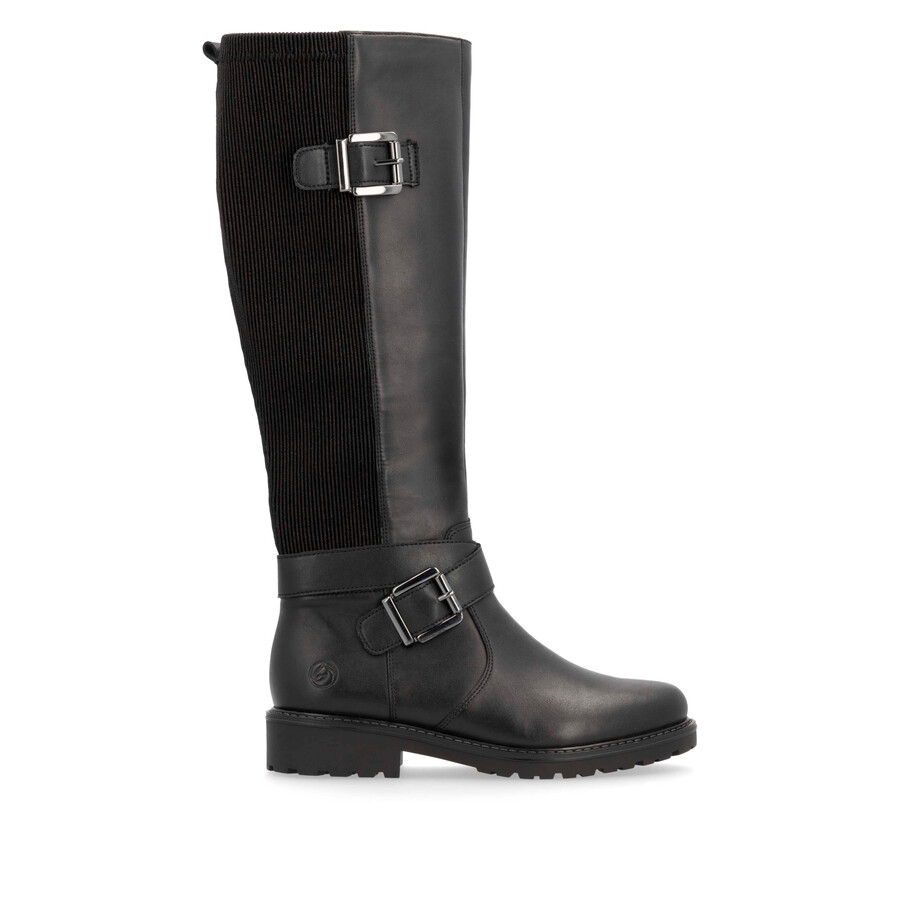 bottes noires à fermeture éclair pour femmes remonte r6593-00