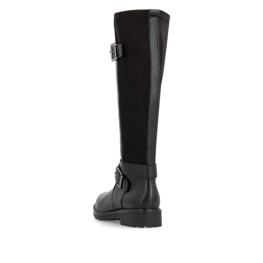 bottes noires à fermeture éclair pour femmes remonte r6593-00