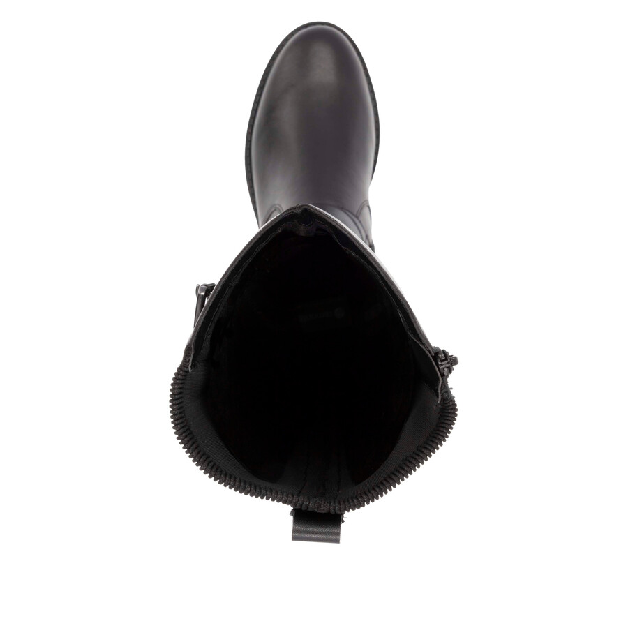 bottes noires à fermeture éclair pour femmes remonte r6593-00
