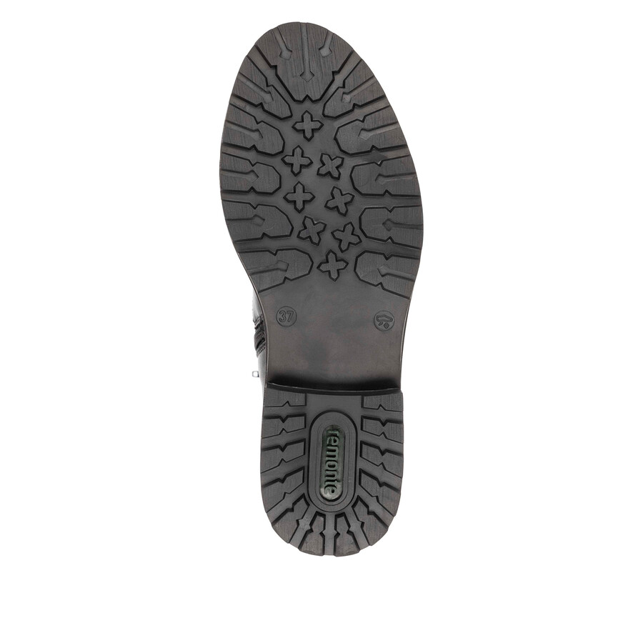 bottes noires à fermeture éclair pour femmes remonte r6593-00