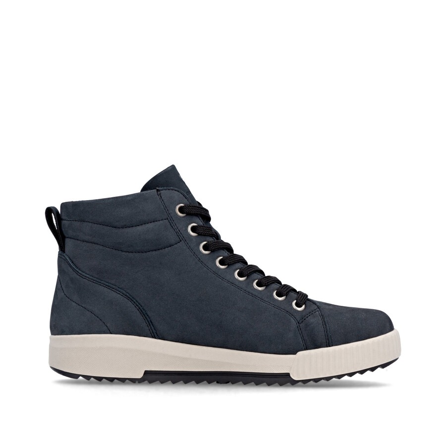 bottes bleues à fermeture éclair pour femmes rieker sport w0164-14