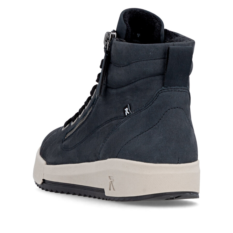 bottes bleues à fermeture éclair pour femmes rieker sport w0164-14