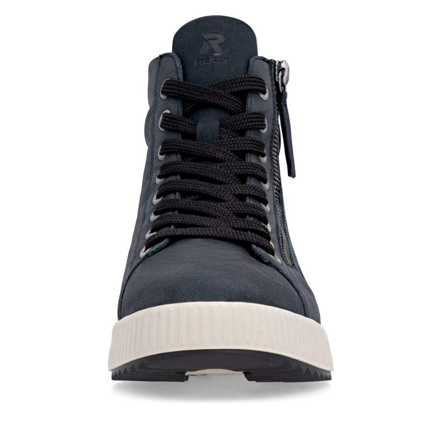 bottes bleues à fermeture éclair pour femmes rieker sport w0164-14