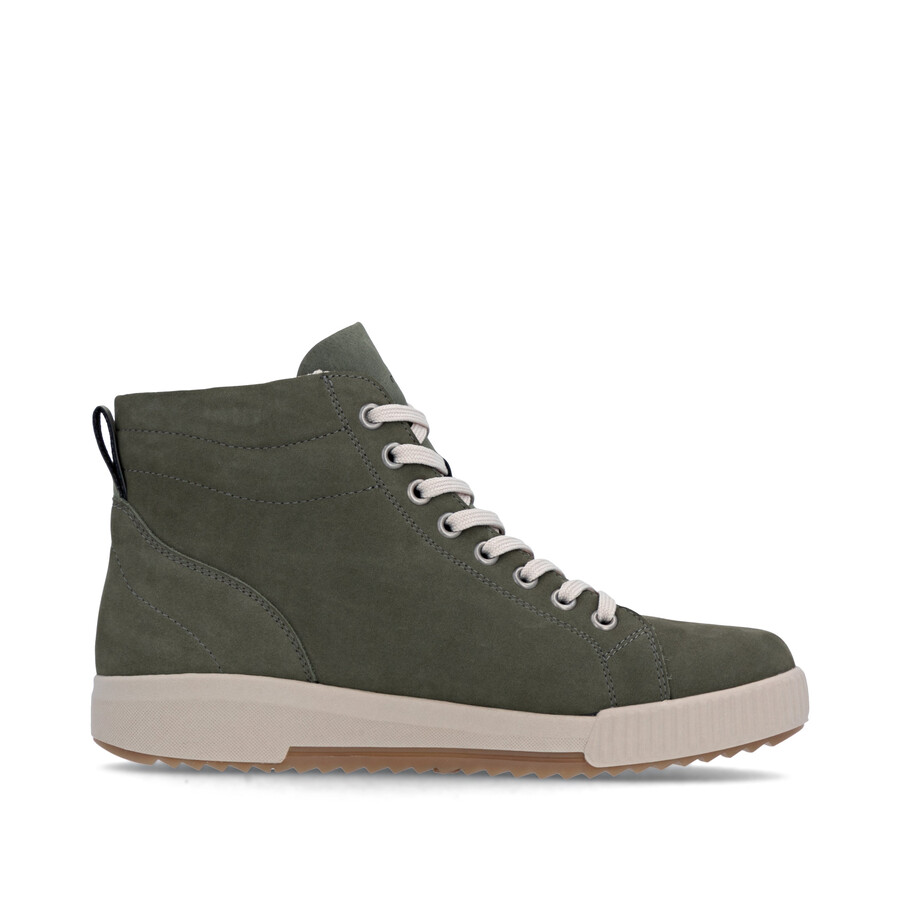 bottes vertes à fermeture éclair pour femmes rieker sport w0164-54
