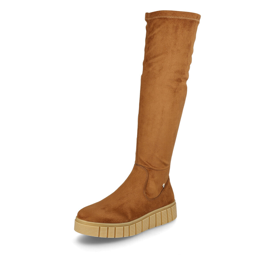bottes marron à fermeture éclair pour femmes rieker sport w1080-24