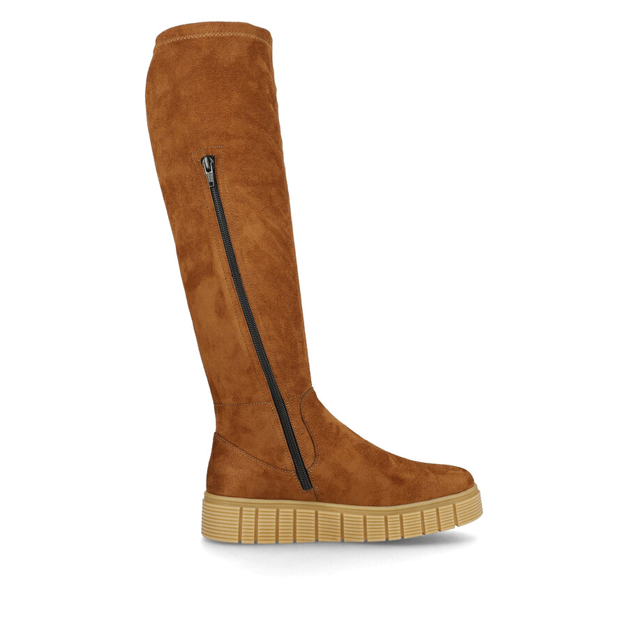 bottes marron à fermeture éclair pour femmes rieker sport w1080-24