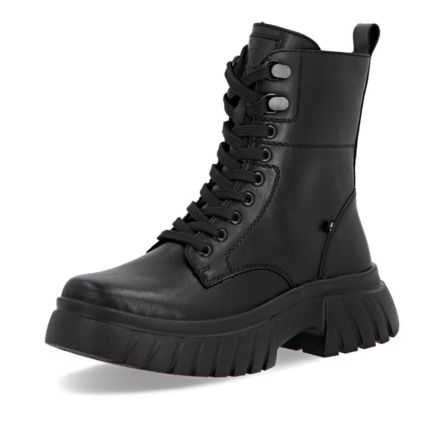 bottes noires à fermeture éclair pour femmes rieker sport w1870-02