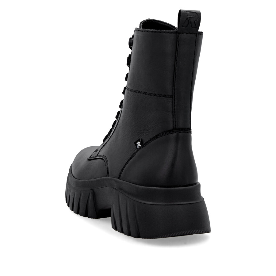 bottes noires à fermeture éclair pour femmes rieker sport w1870-02