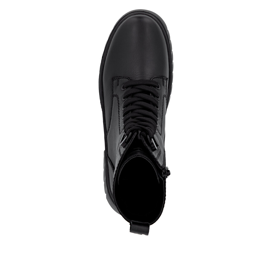 bottes noires à fermeture éclair pour femmes rieker sport w1870-02