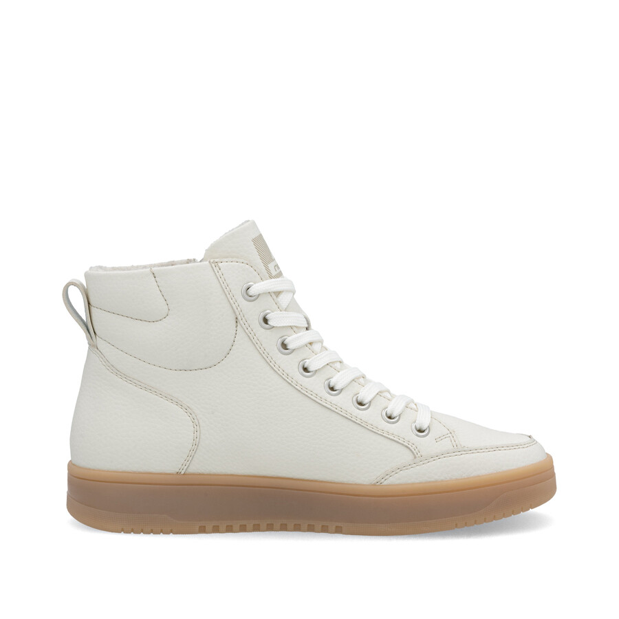 bottes blanches à fermeture éclair pour femmes rieker sport w1971-80