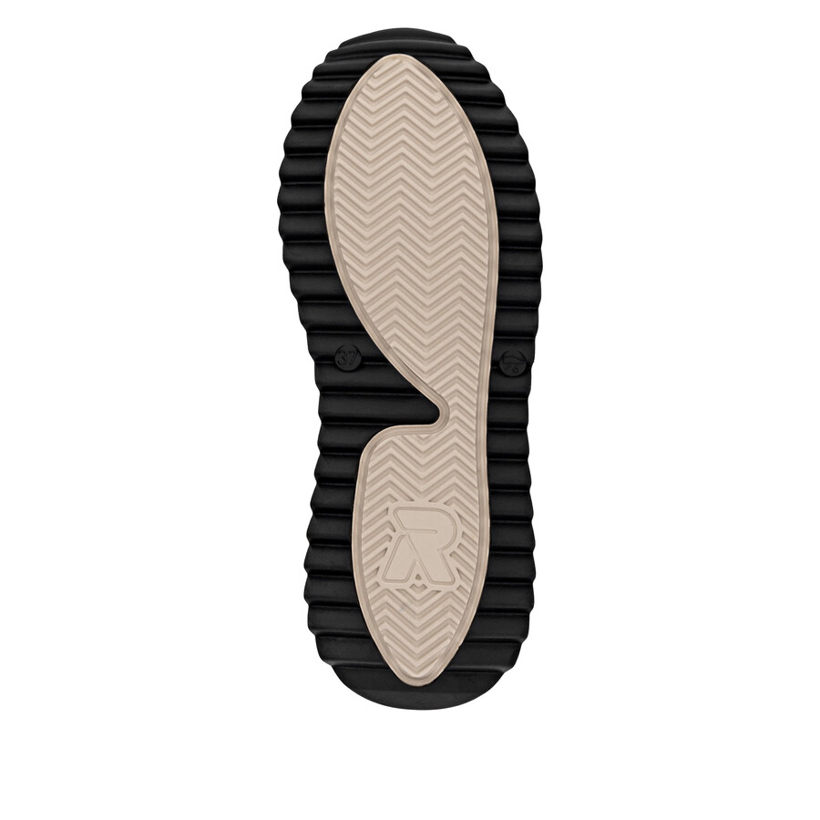 bottes noires à fermeture éclair pour femmes rieker sport w3870-00