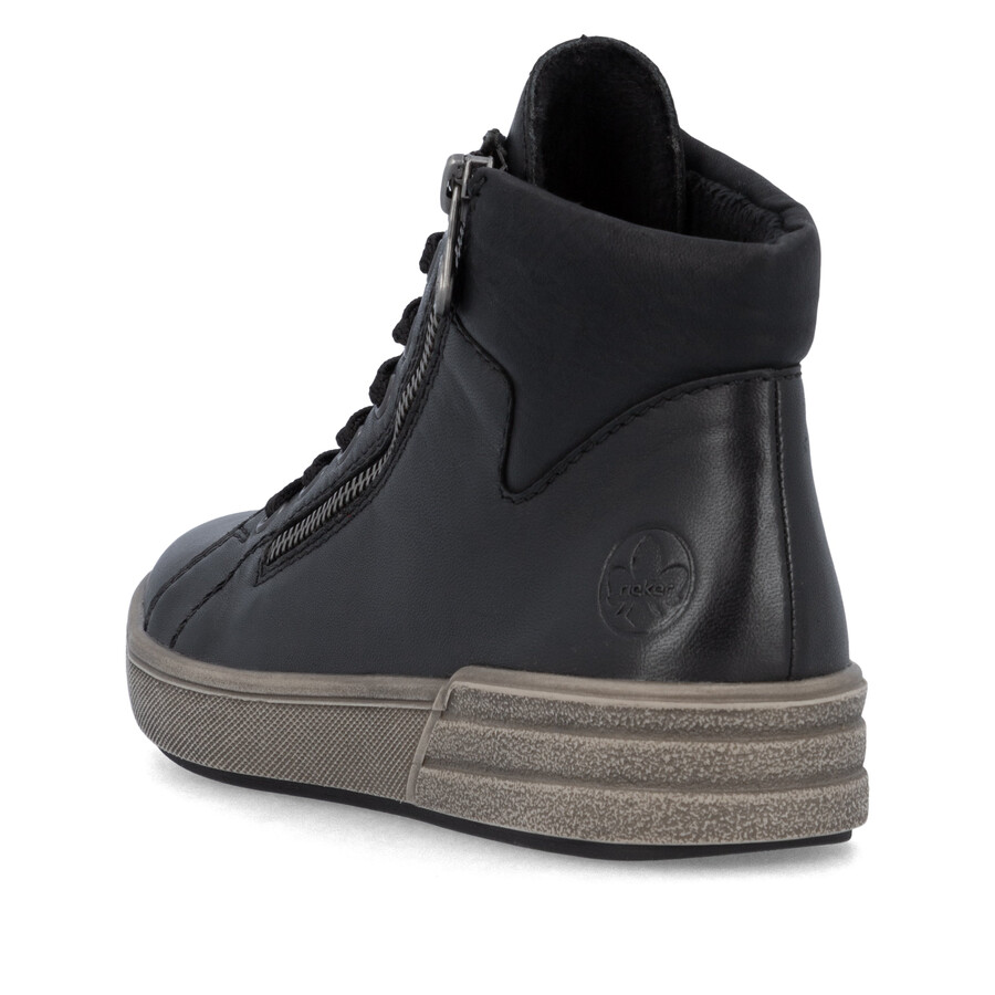bottes noires à fermeture éclair pour femmes rieker x0709-01