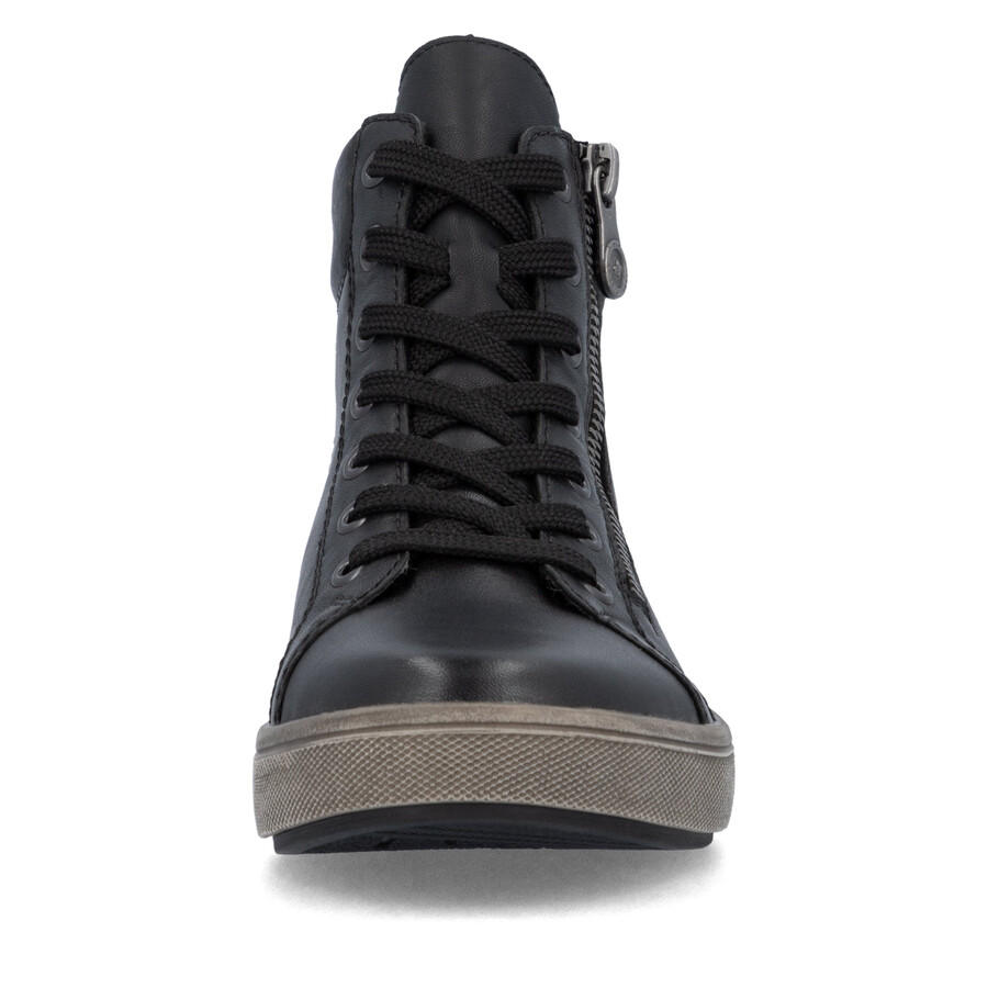 bottes noires à fermeture éclair pour femmes rieker x0709-01