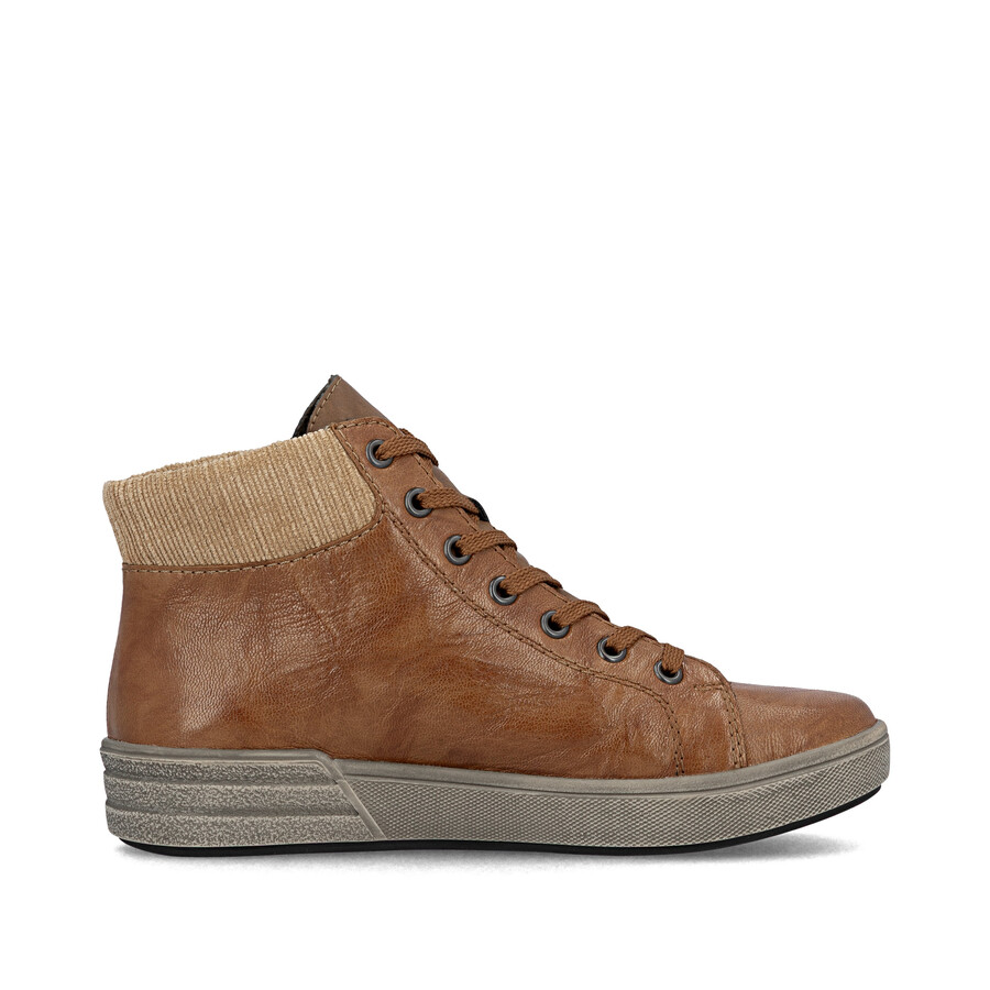 bottes marron à fermeture éclair pour femmes rieker x0709-22